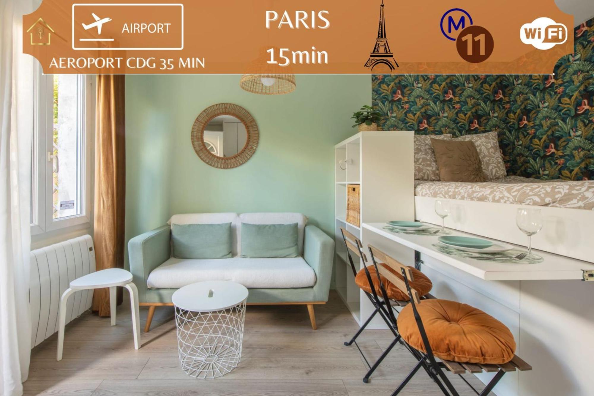 Benfleet 2 Cocooning Studio Proche Paris Romainville Buitenkant foto
